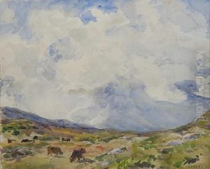 Cattle Under Blustery Skies by James Levin Henry