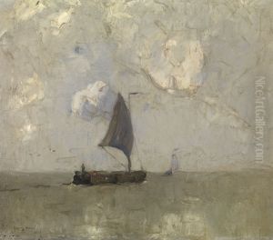 Regen Op De Schelde by Frans Hens