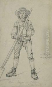 Junger Bauer Aus Oberosterreich. 1818 by Wilhelm Hensel