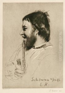 Portrait Eines Jungen Mannes Aus Schonna by Ernst Henseler