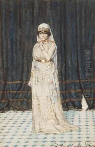 Portrait Of A Young Lady In Orientalist Attire Portrait Of A Young Lady In Orientalist Attire