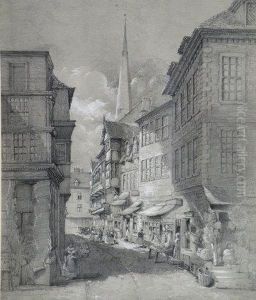 Butcher Row, Shrewsbury by T.N. Henshaw