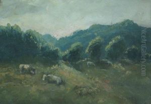 Cattle Grazing by Alexandru Hentia