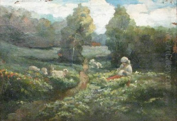 Shepard Girl In The Grove, Signed At Bottom Right In Black - view 1