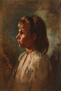 Portret De Copila by Sava Hentia