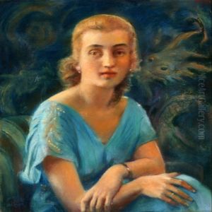 Portrait Of A Woman by Gudmund Hentze