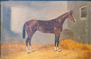 Horse In Stable by George Hepper