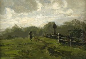 Herbststimmung An Einem Feldweg by Theodor Her