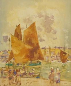 Ferryden Harbour by James Watterston Herald