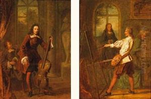 La Musique Et La Peinture by Charles Auguste Herbe