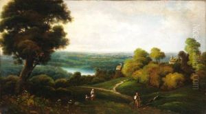 Landscape With Traveling Family