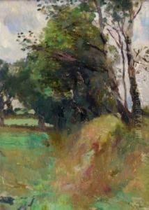Landschaft Mit Birken by Thomas Ludwig Herbst