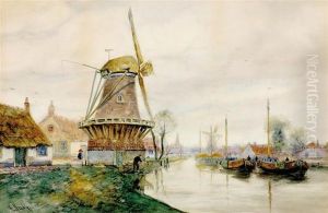 Windmills Along by George Linton Herdle