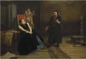 John Knox And Mary Queen Of Scots by Robert Herdman