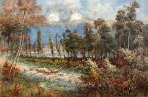 Sheep Crossing, Lake Moana by Robert Herdman-Smith