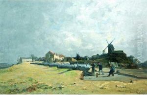 Batterie D'atrillerie De Marine Sur La Butte by Jules Hereau