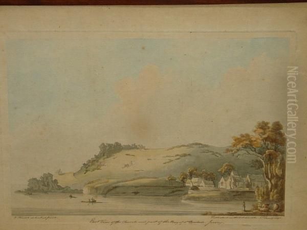 'east View Of The Church And Part Of The Bay Of St.brelade, Jersey', Published As The Act Directs 1st Jany 1790, Etched Outline And Watercolour - view 1