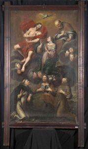 Gottvater, Christus, Maria Und Drei Heilige. 1683. by Franz Georg Hermann