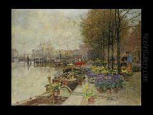 Blumenmarkt In Amsterdam by Hans Hermann