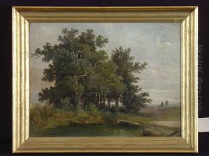 Baumgruppe Am Weiher by Johann Hermann