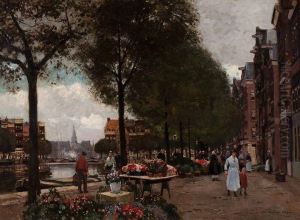 Flower Market On The Singel Inamsterdam - view 1