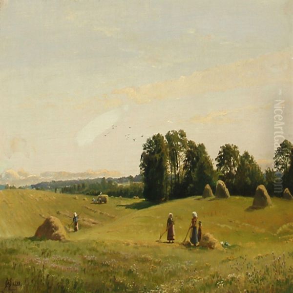 Harvest Scene From Dronninggaard, Denmark - view 1