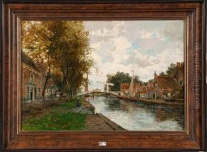 Paysage Au Canal Anime En Hollande