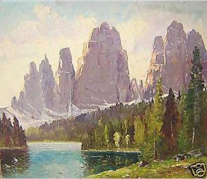 Il Lago Di Misurina E Le Tre Cime Di Lavaredo by Alois Hernick