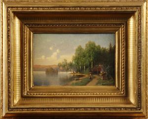 Insjolandskap by Ferdinand Hernlund