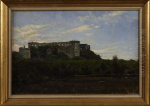 Landskap Med Borg by Ferdinand Hernlund