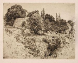Dorfliche Landschaft by Bruno Heroux