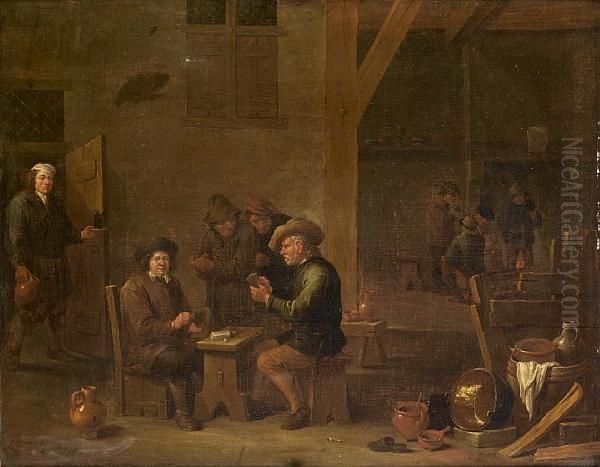 A Tavern Interior With Figures Playing At Cards - view 1