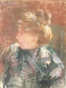 Dama De Perfil by Carlos Maria Herrera