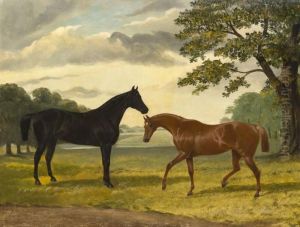 Two Horses In A Landscape Two Horses In A Landscape