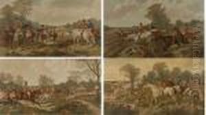 Herrings Fox Hunting Scenes by John Frederick Herring Snr