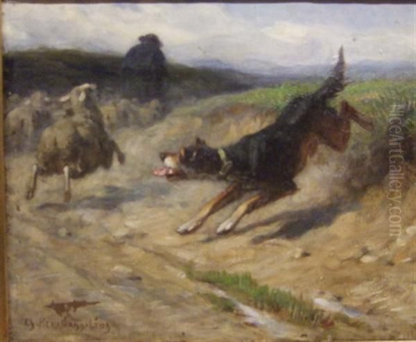 Chien Menant Son Troupeau - view 1