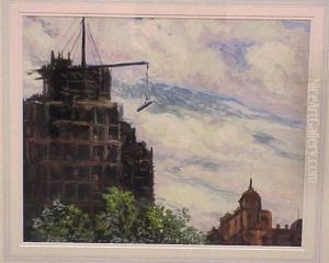Cityscape View With A Historic Structure by Frank Simon Herrmann