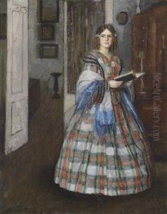 Full-length Portrait Of A Young Lady by Otto John Herschel