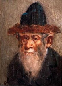 Portret Zyda W Futrzanej Czapie by Otto John Herschel