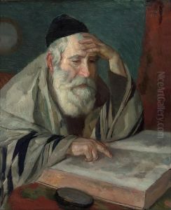 A Rabbi Studying The Talmud A Rabbi Studying The Talmud
