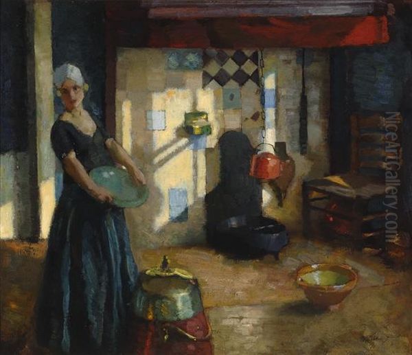 Woman In A Kitchen Interior - view 1