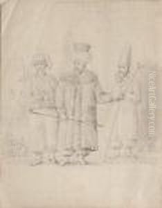 Janissaire, Pacha, Dervich, Costumes Turcs by Louis Hersent
