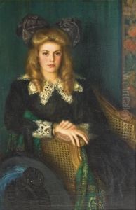 Portrait Of A Young Beauty by Adele Herter