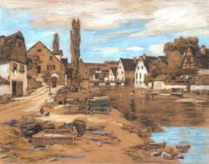 Dorf An Der Pegnitz by Wilhelm Jakob Hertling