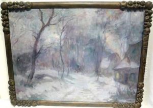 Paysage Enneige by Jacques Hervens