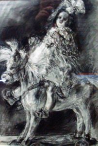 Poupee Sur Un Cheval A Roulette by Louise Hervieu