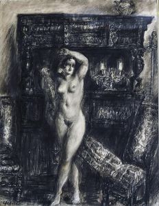 Nu Debout Dans Un Interieur by Louise Hervieu