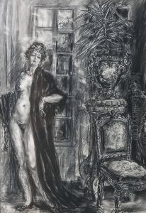 La Femme A La Draperie De Velours by Louise Hervieu