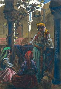 Detente Feminine A Alger by Edouard Herzig