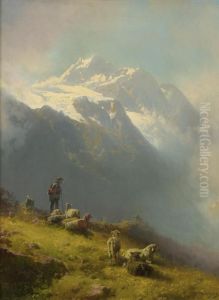 A Shepherd With His Flock
